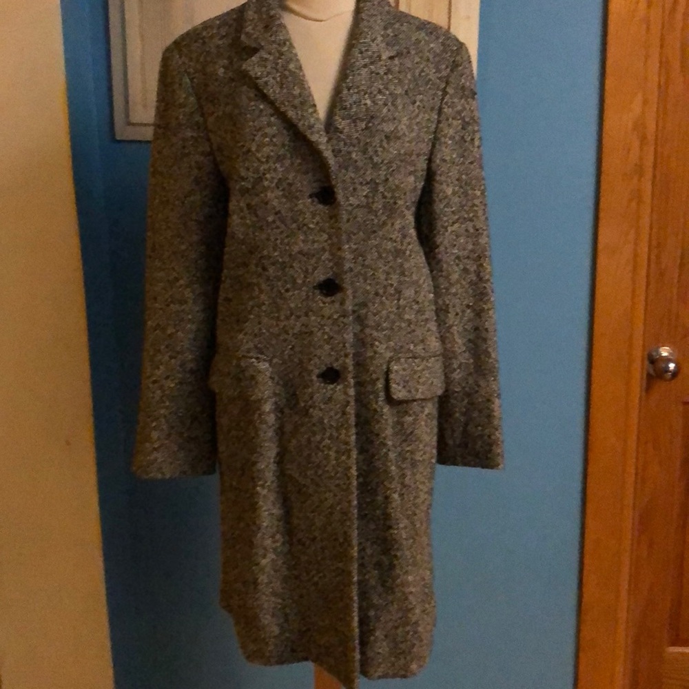 VINTAGE 100% wool tweed coat. SZ 12